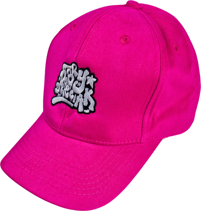CZAPKA Z DASZKIEM DOBRY DZIECIAK GRAFFITI FUKSJA