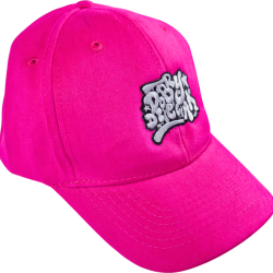 CZAPKA Z DASZKIEM DOBRY DZIECIAK GRAFFITI FUKSJA