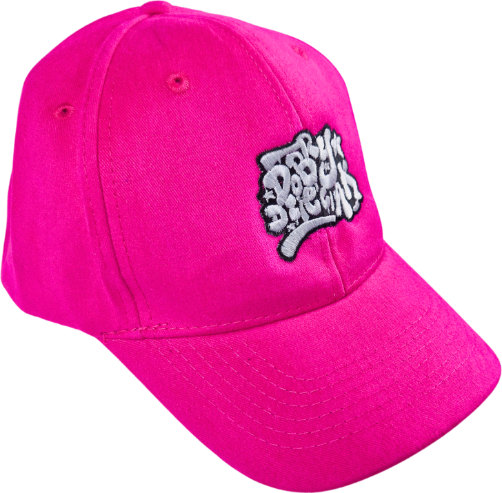 CZAPKA Z DASZKIEM DOBRY DZIECIAK GRAFFITI FUKSJA