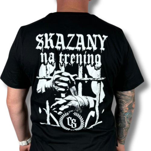 T-SHIRT CIEMNA SKAZANY NA TRENING / CS PDW