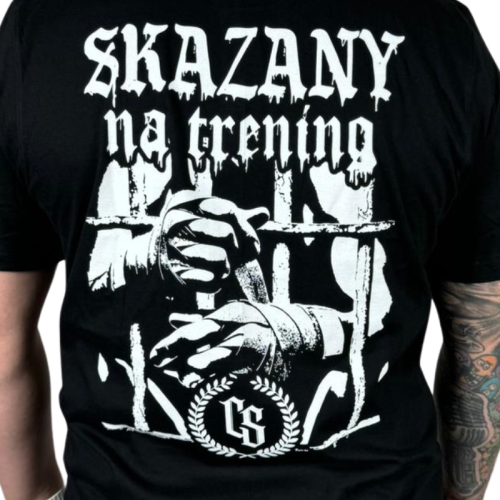 T-SHIRT CIEMNA SKAZANY NA TRENING / CS PDW
