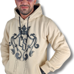 BLUZA KANGUR CS HERB BEŻ/ CZARNY