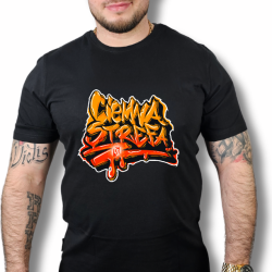 T-SHIRT CIEMNA STREFA GRAFFITI / ORANGE