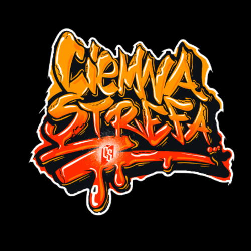 T-SHIRT CIEMNA STREFA GRAFFITI / ORANGE