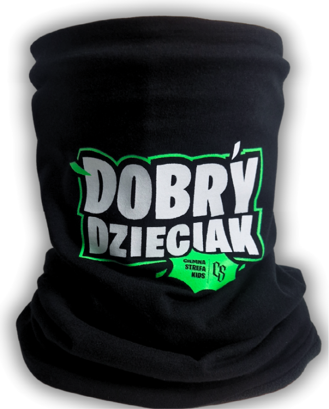 KOMPLET CZARNY DOBRY DZIECIAK/ CZAPKA + KOMIN