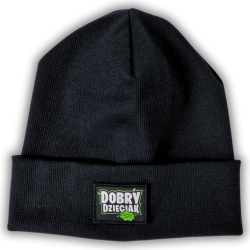 KOMPLET CZARNY DOBRY DZIECIAK/ CZAPKA + KOMIN