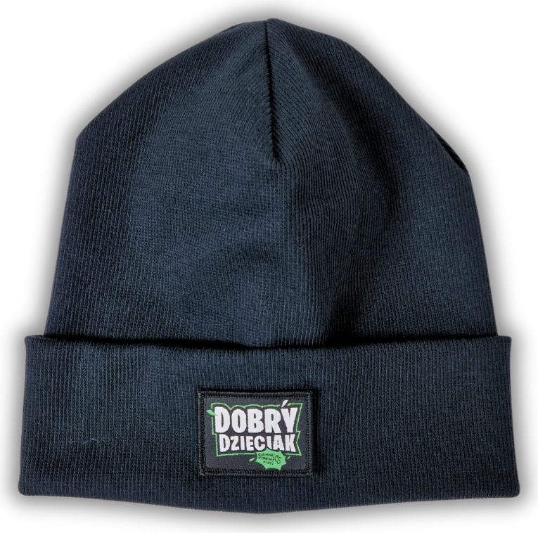 CZAPKA PRĄŻEK DOBRY DZIECIAK / CZARNA