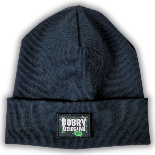 CZAPKA PRĄŻEK DOBRY DZIECIAK / CZARNA