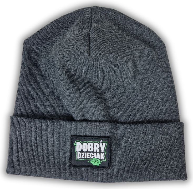 KOMPLET GRAFIT DOBRY DZIECIAK / CZAPKA + KOMIN