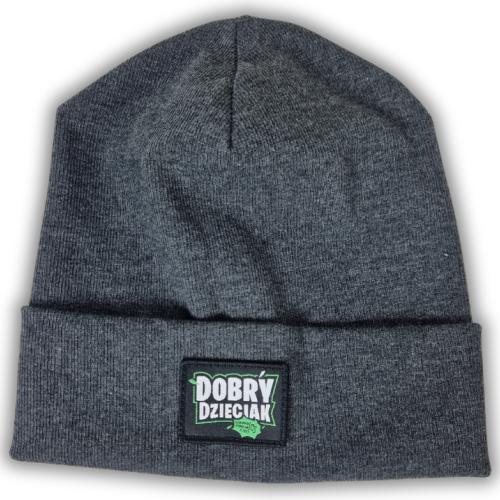 KOMPLET GRAFIT DOBRY DZIECIAK / CZAPKA + KOMIN