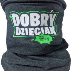 KOMPLET GRAFIT DOBRY DZIECIAK / CZAPKA + KOMIN