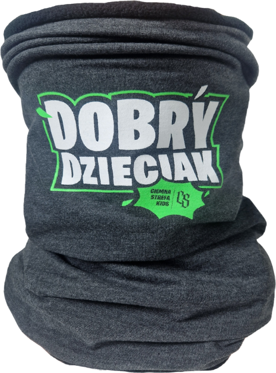 KOMPLET GRAFIT DOBRY DZIECIAK / CZAPKA + KOMIN