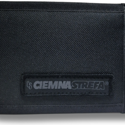 PORTFEL CZARNY CIEMNA STREFA CS NAPIS CZARNO/SZARY NEW