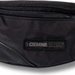 SASZETKA CZARNA CIEMNA STREFA // NAPIS CZARNO/SZARY NEW