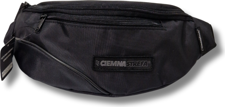 SASZETKA CZARNA CIEMNA STREFA // NAPIS CZARNO/SZARY NEW