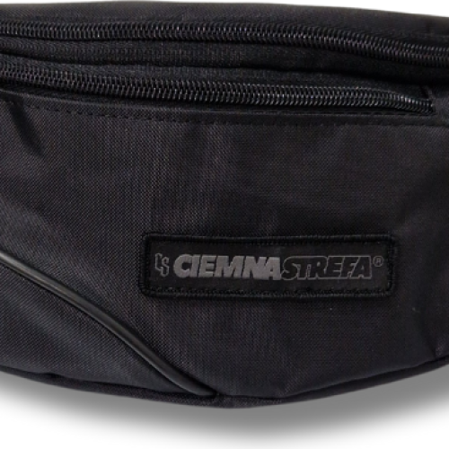 SASZETKA CZARNA CIEMNA STREFA // NAPIS CZARNO/SZARY NEW