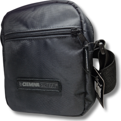 SASZETKA/TOREBKA CZARNA // CIEMNA STREFA NAPIS SZARO/CZARNY