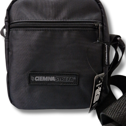 SASZETKA/TOREBKA CZARNA // CIEMNA STREFA NAPIS SZARO/CZARNY