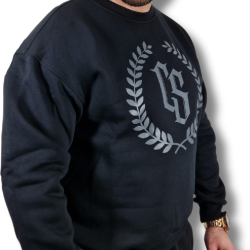 BLUZA KLASYK OVERSIZE CZARNA/ SZARY LAUR