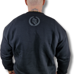 BLUZA KLASYK OVERSIZE CZARNA/ SZARY LAUR