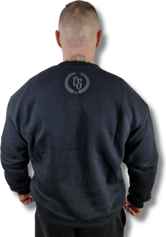 BLUZA KLASYK OVERSIZE CZARNA/ SZARY LAUR