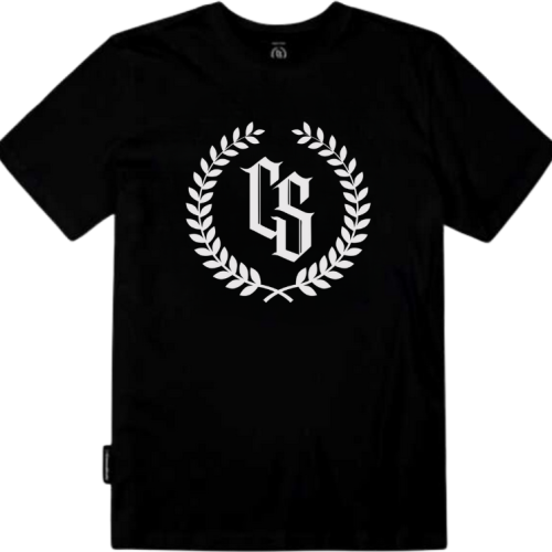 T-SHIRT CIEMNA STREFA CZARNY/ BIAŁY LAUR