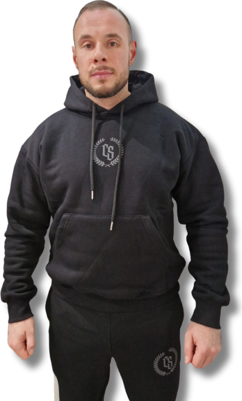 BLUZA KANGUR OVERSIZE CZARNY/SZARY LAUR