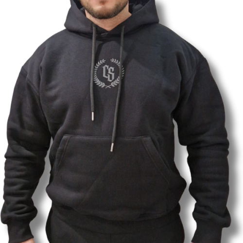 BLUZA KANGUR OVERSIZE CZARNY/SZARY LAUR