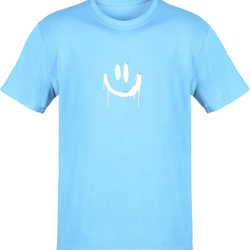 T-SHIRT DOBRY DZIECIAK SMILE - BABY BLUE