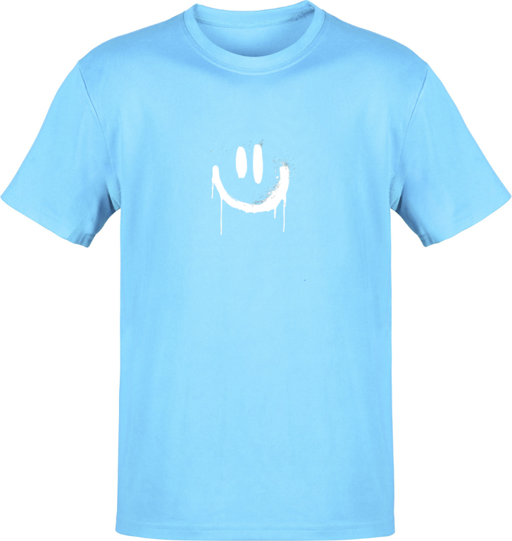 T-SHIRT DOBRY DZIECIAK SMILE - BABY BLUE