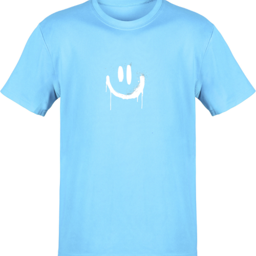 T-SHIRT DOBRY DZIECIAK SMILE - BABY BLUE