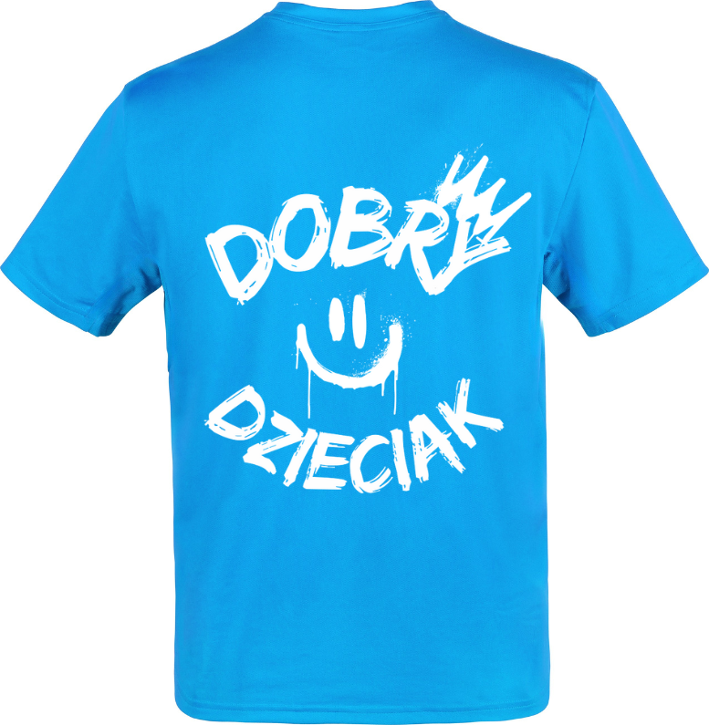 T-SHIRT DOBRY DZIECIAK SMILE - TURKUS
