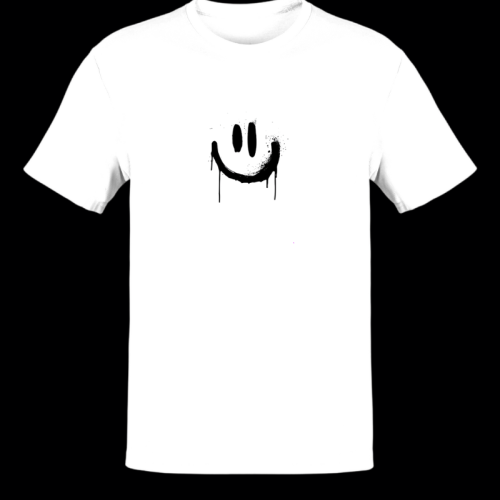 T-SHIRT DOBRY DZIECIAK SMILE - BIAŁO/NIEBIESKI