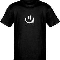 T-SHIRT DOBRY DZIECIAK SMILE - CZARNO/NIEBIESKI