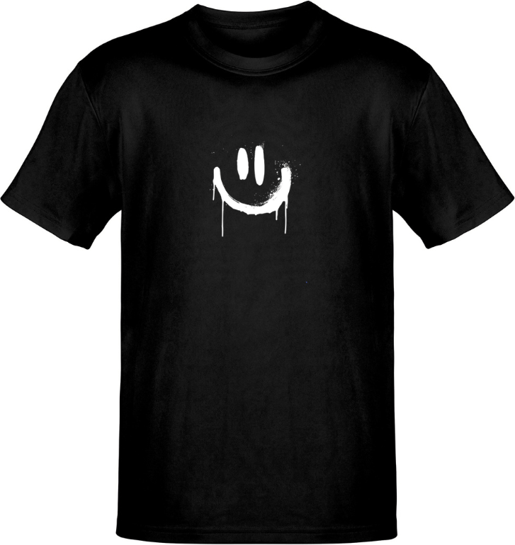 T-SHIRT DOBRY DZIECIAK SMILE - CZARNO/NIEBIESKI