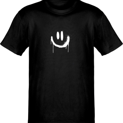 T-SHIRT DOBRY DZIECIAK SMILE - CZARNO/NIEBIESKI