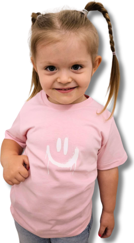 T-SHIRT DOBRY DZIECIAK SMILE - JASNY RÓŻ