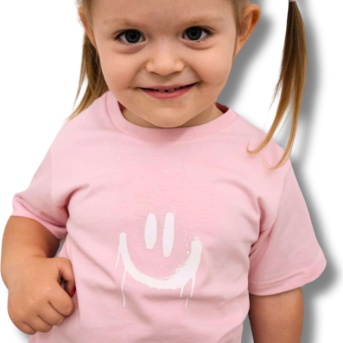 T-SHIRT DOBRY DZIECIAK SMILE - JASNY RÓŻ