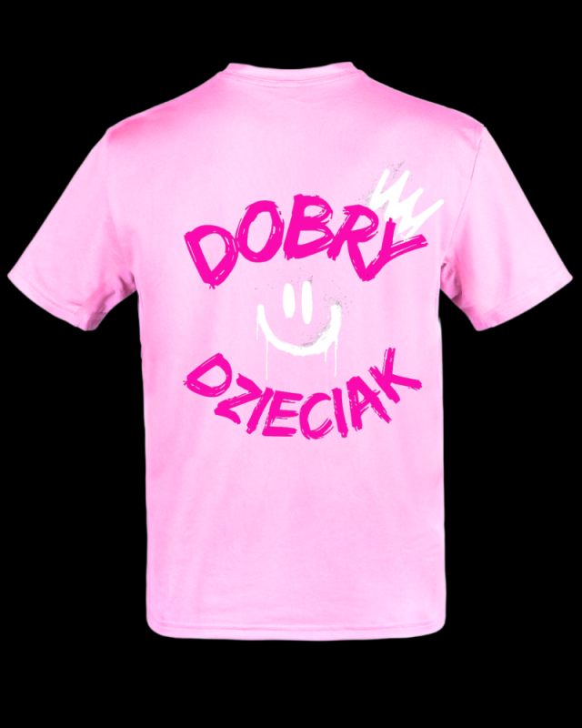 T-SHIRT DOBRY DZIECIAK SMILE - JASNY RÓŻ