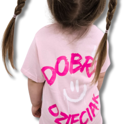 T-SHIRT DOBRY DZIECIAK SMILE - JASNY RÓŻ