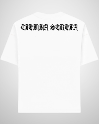 T-SHIRT CIEMNA STREFA ŁAŃCUCH GOTYK / BIAŁY
