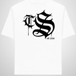 T-SHIRT CIEMNA STREFA CHICANO GOTYK / BIAŁY