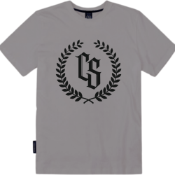 T-SHIRT SZARY CIEMNA STREFA LAUR CZARNY