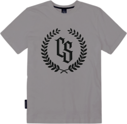 T-SHIRT SZARY CIEMNA STREFA LAUR CZARNY