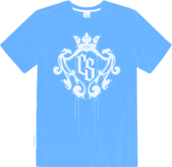 T-SHIRT CIEMNA STREFA HERB / NIEBIESKI