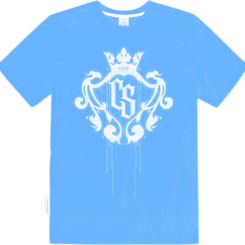 T-SHIRT CIEMNA STREFA HERB / NIEBIESKI