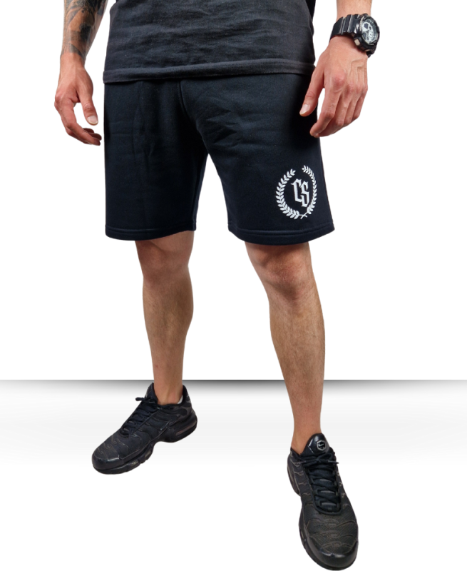 SZORTY MĘSKIE DRES // CZARNE / BIAŁY CS LAUR