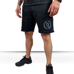 SZORTY MĘSKIE DRES // CZARNE / SZARY CS LAUR