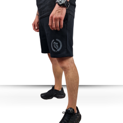 SZORTY MĘSKIE DRES // CZARNE / SZARY CS LAUR