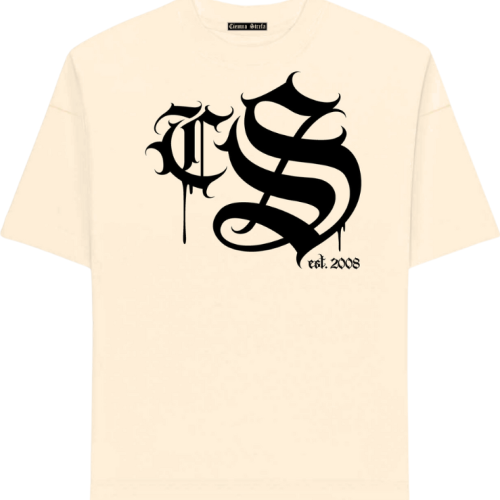 T-SHIRT CIEMNA STREFA CHICANO GOTYK / JANY BEŻ